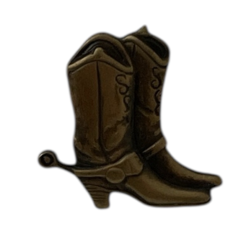 Bronze Western Boots Pin
